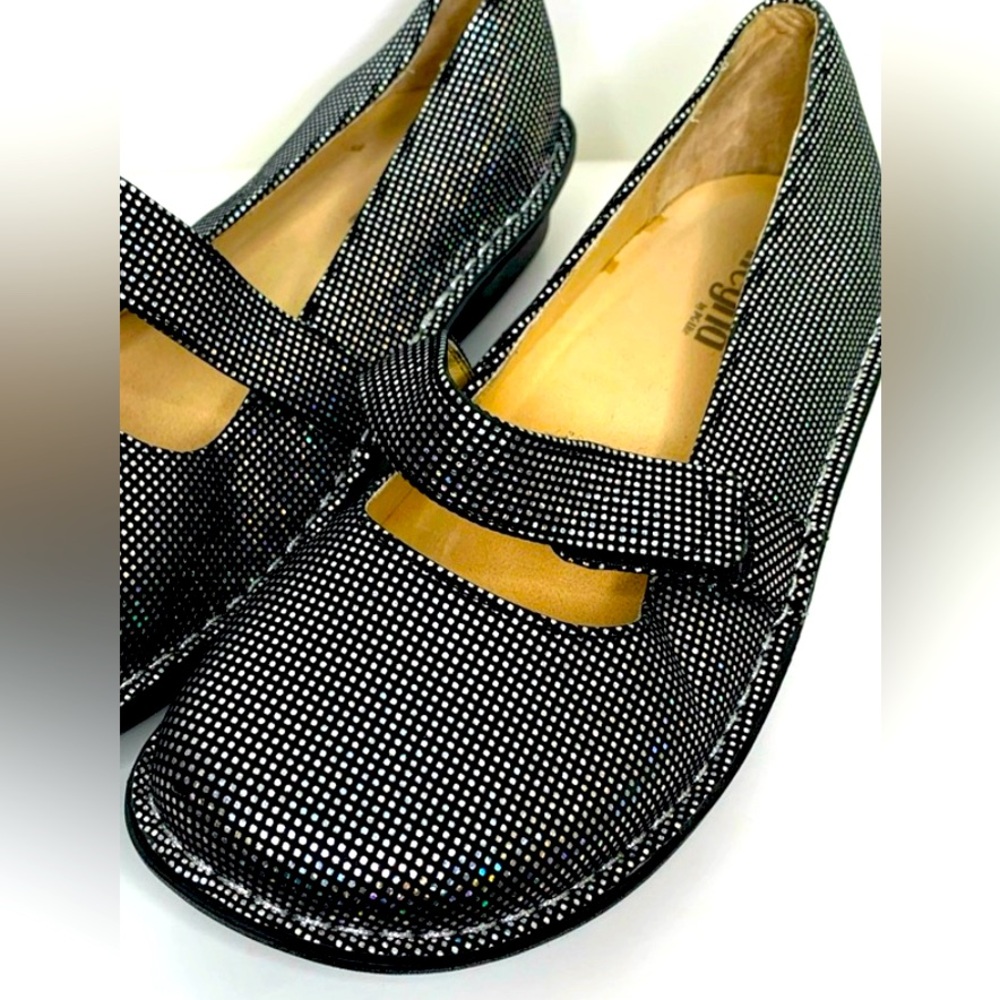 Alegria PG Feliz Black Silver  Mary Jane Sparkle  Fel-347 Sz  40 Leather Sz 9.5